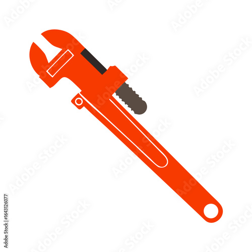Pipe wrench icon design.