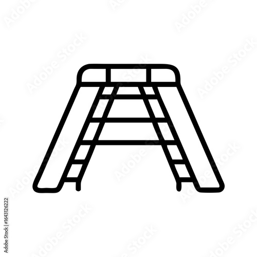 Portable ladder icon design.