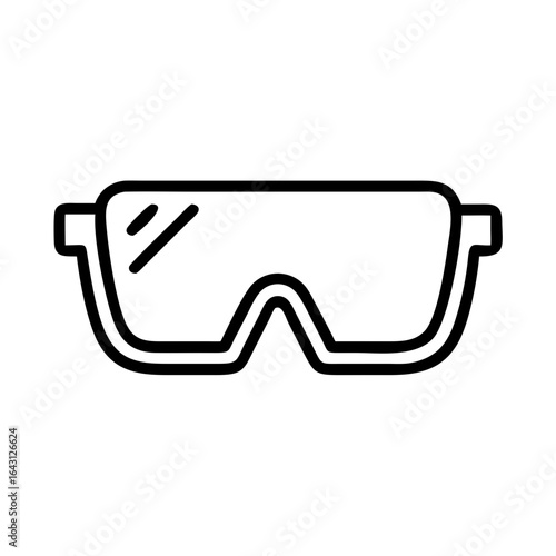 Protective safety goggles icon design.
