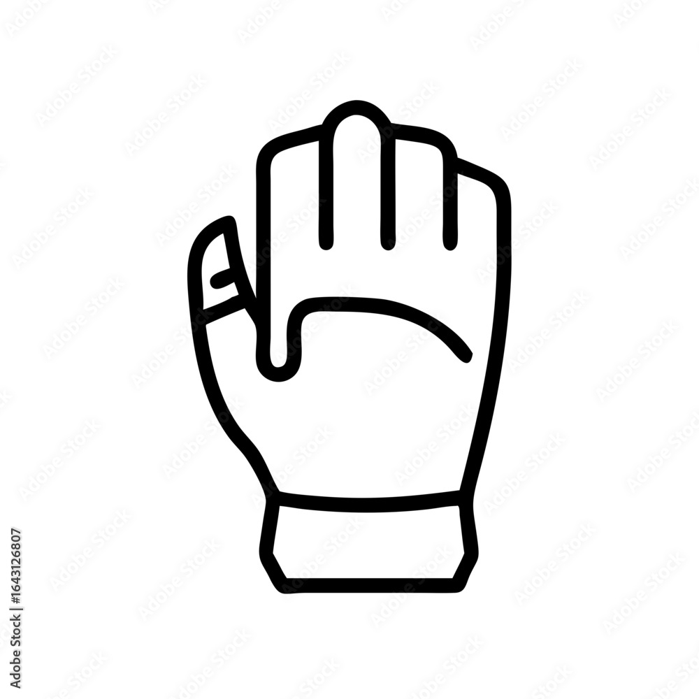 Obraz premium Protective steel glove icon design.