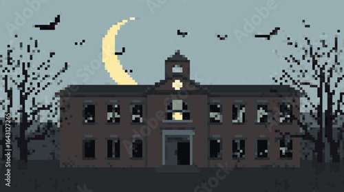Haunted Asylum Under The Crescent Moon