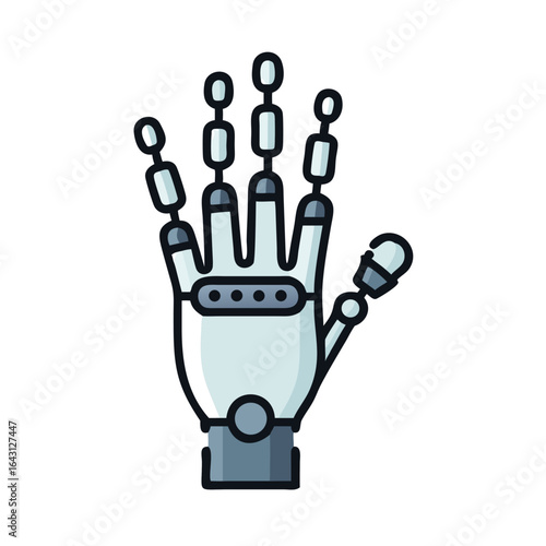 Robotic hand icon design.