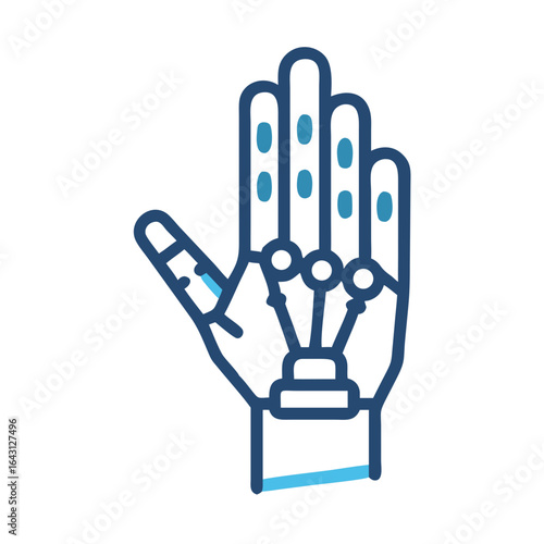 Robotic hand icon design.