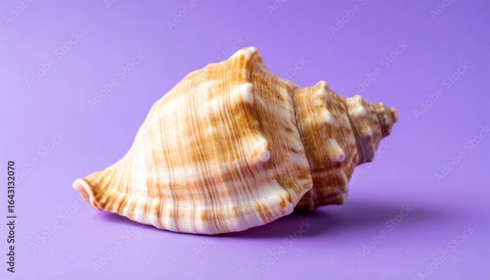 Obraz premium sea shell isolated on blue background