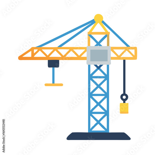 Tower construction crane icon design.