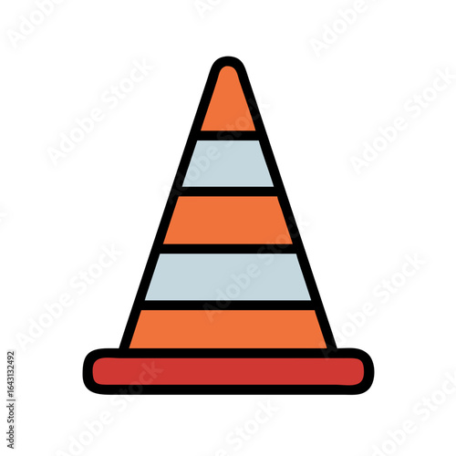 Traffic cone icon design.