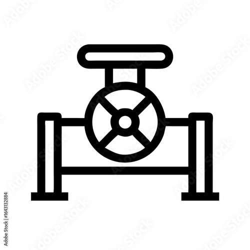 Turning pipe valve icon design.