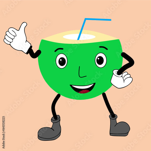 tender coconut funny expression telling saying super great summer recipies health care electrolytes.eps