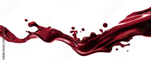 The vibrant splash of red liquid creating dynamic abstract patterns