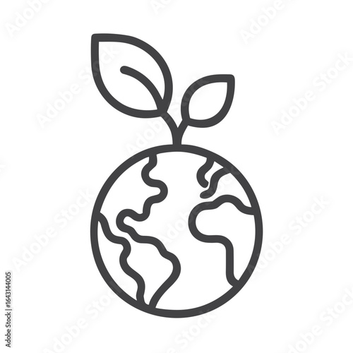 Earth Day globe icon for environmental blogs, planet protection websites, climate action presentations, green education flyers, awareness infographics, ecology apps