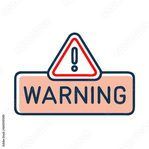 Warning sign icon design.