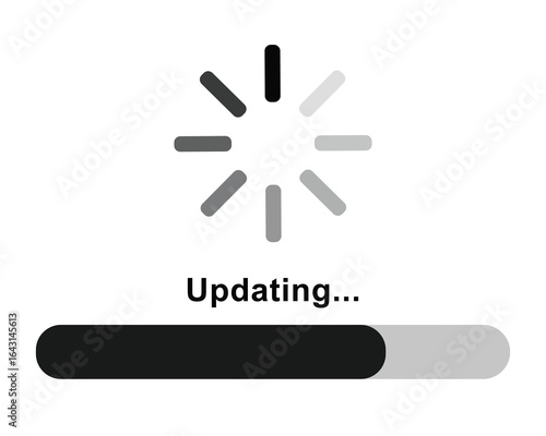 Update process. Loading process. System software update