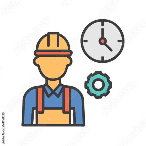 Worker day icon design.