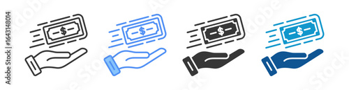Cash Flow Icon Set Multiple Style Collection