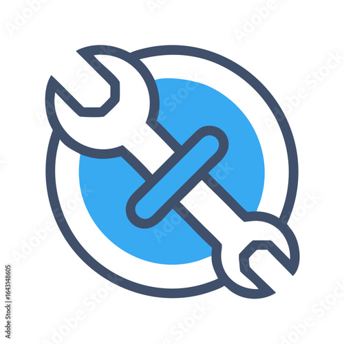 Wrench symbol icon design.