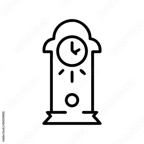 Ancient haunted clock icon design.