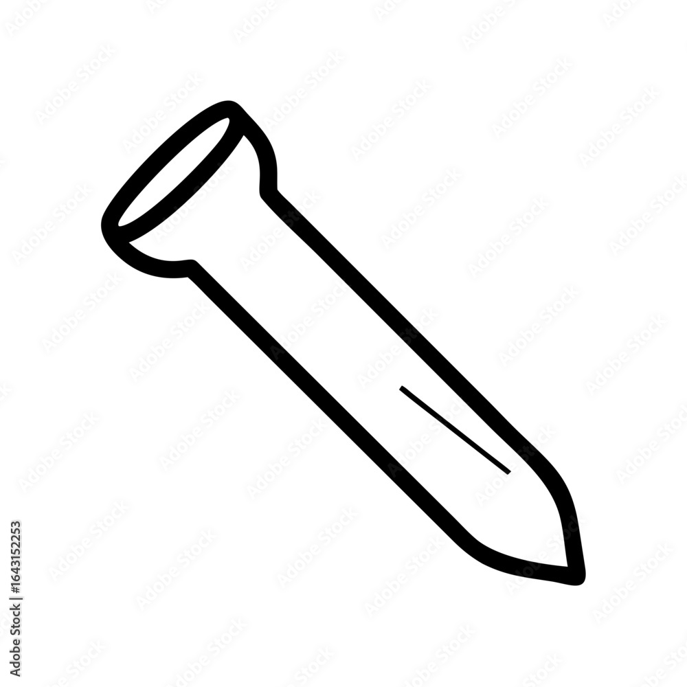 Obraz premium Coffin nail icon design.