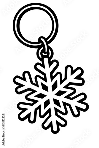 Delicate Snowflake Charm Vector: Winter-Themed Accessory for Cold Seasons