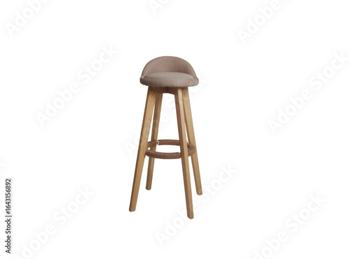 wooden chair on white background.
