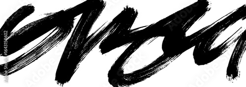 Swoosh and swash typography background. Hand drawn bold squiggly brush stroke.