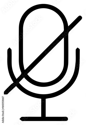 Microphone Muted Icon Representing Silenced Audio or Privacy in Digital Communication Settings
