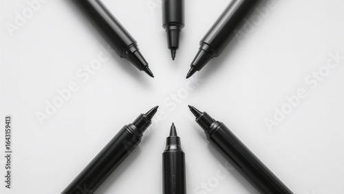 Variety of black ink marker...