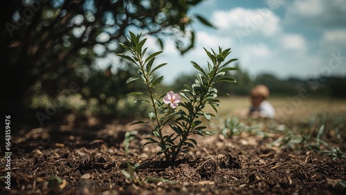 Selective close-up on a new...