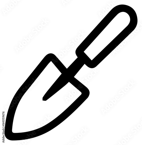Versatile garden hand trowel outline icon perfect for planting and cultivating earth