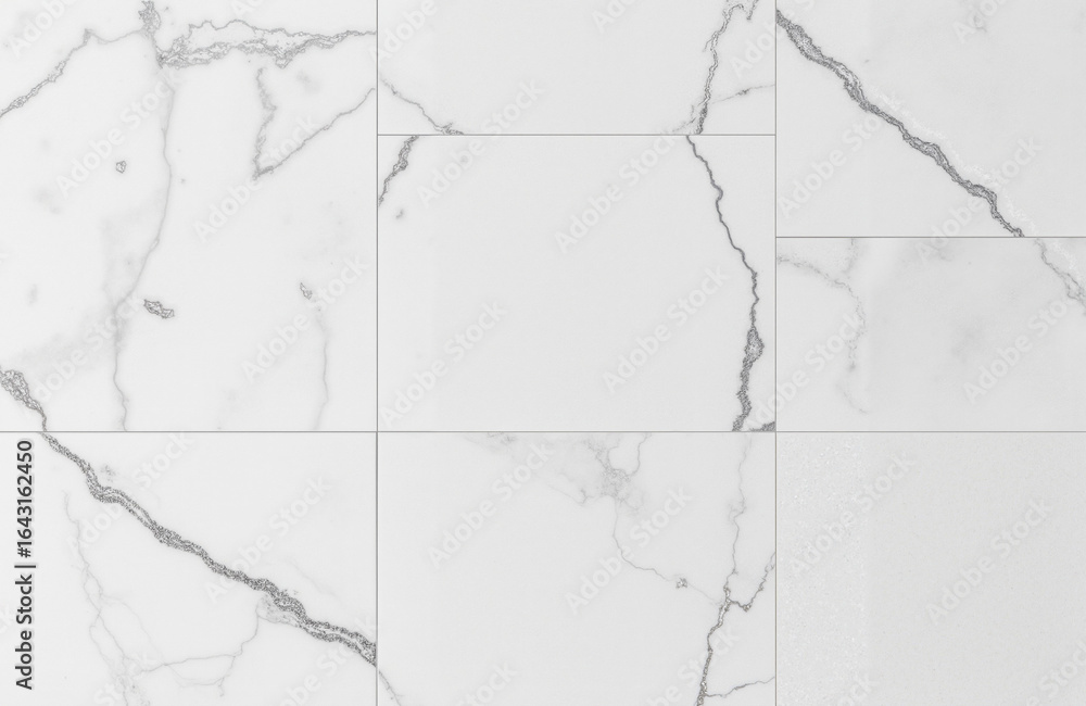 Obraz premium White marble tile background with subtle veining pattern 