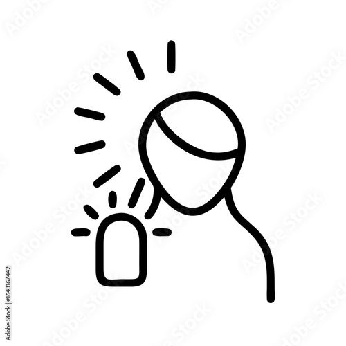 Dim eerie light icon design.