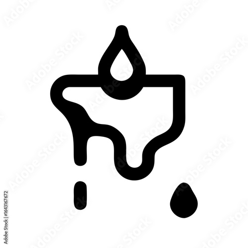 Dripping candle wax icon design.