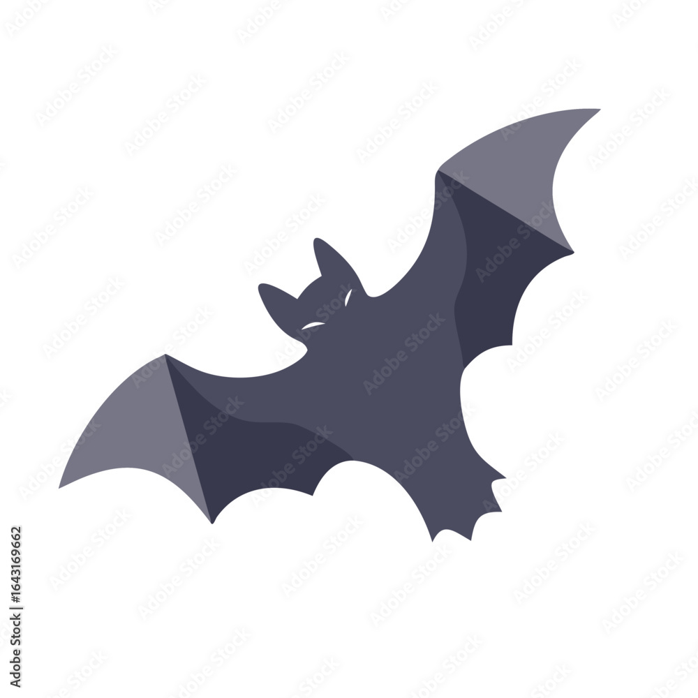 Fototapeta premium Flying bat shadow icon design.