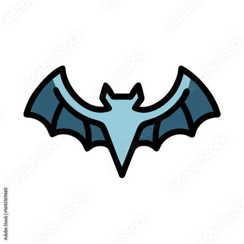 Flapping bat wing icon design.