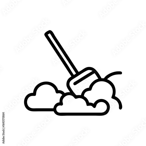 Grave dust icon design.