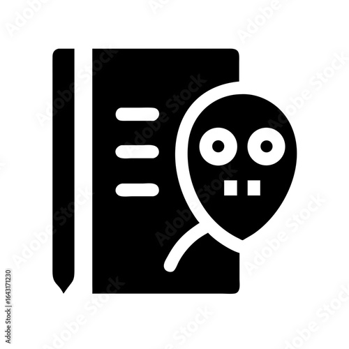 Haunted death note icon design.