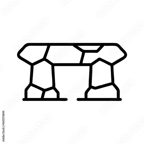 Stone dungeon wall icon design.