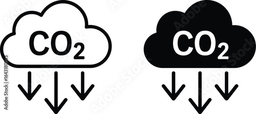 Co2 emission cloud illustration