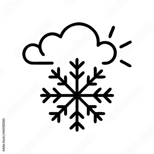 Falling snow icon design.