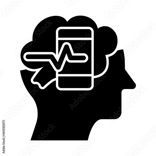 Social Addict Mental Health Awareness Concept