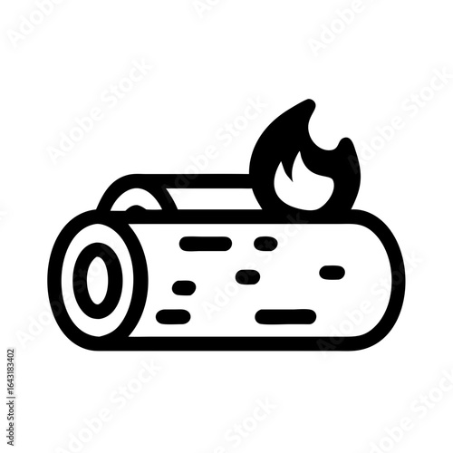 Firewood log icon design.