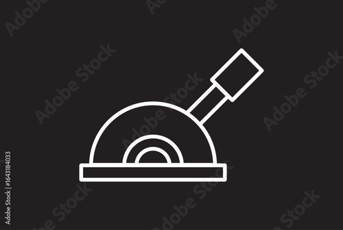 Lever colored icon set. Outline icon set of circuit breaker panels: breaker switch
