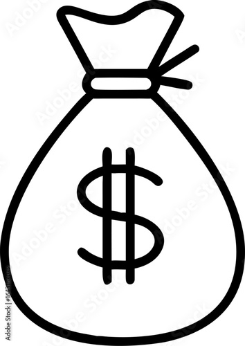 Money bag with currency symbol illustration