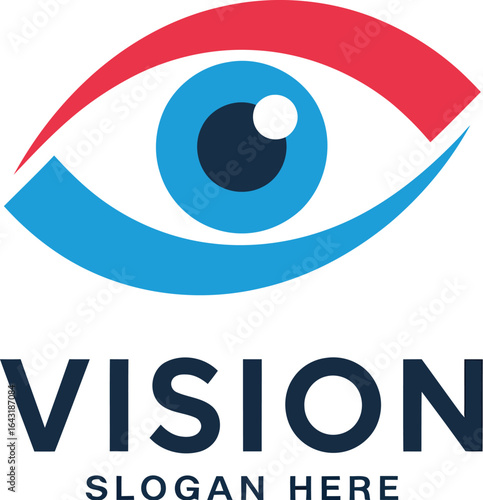 Eye logo with vision text here