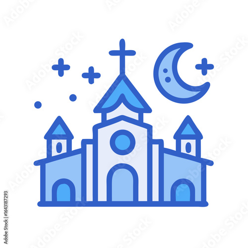 Midnight mass icon design.