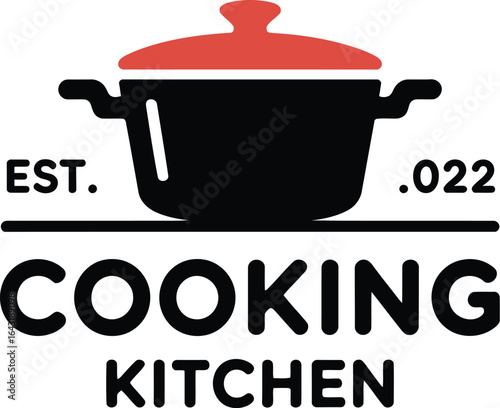 Cooking kitchen pot logo art