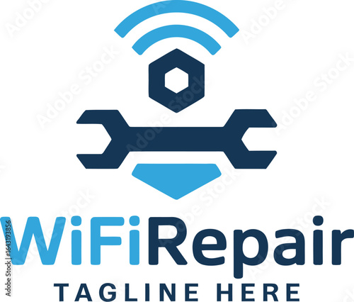 Wifi repair service logo design