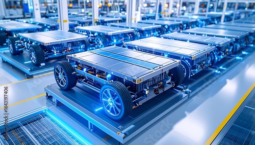 Electric vehicle chassis assembly line