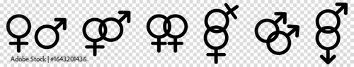 Gender icon set