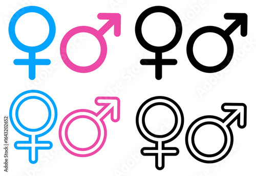 Set of gender icons