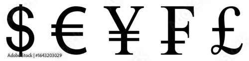 Set of the most popular currency icon